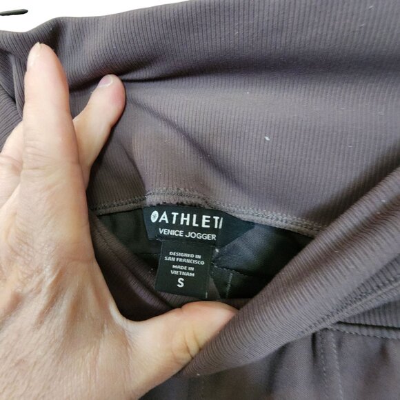 Athleta Venice Jogger Pants S Women Ribbed Waistband & Zipper Pockets - Picture 3 of 3